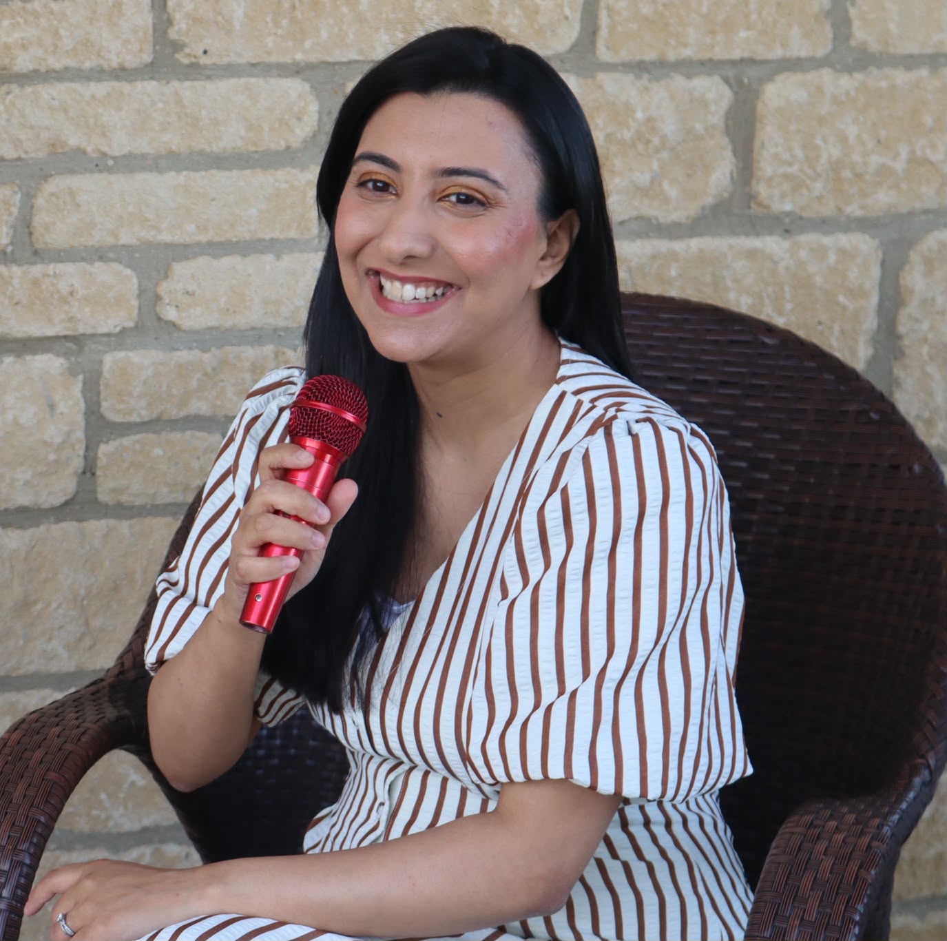 Anum Ahmed, founder of Generation Purpose Consulting, speaking at an event
