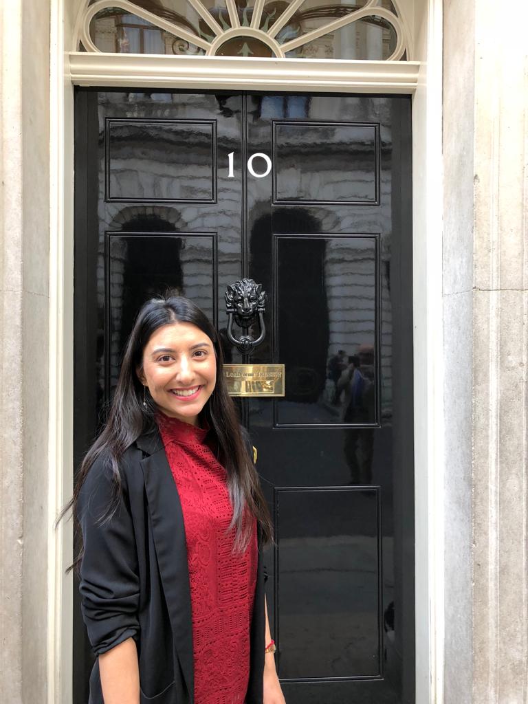 Anum, founder of Generation Purpose Consulting, at 10 Downing Street